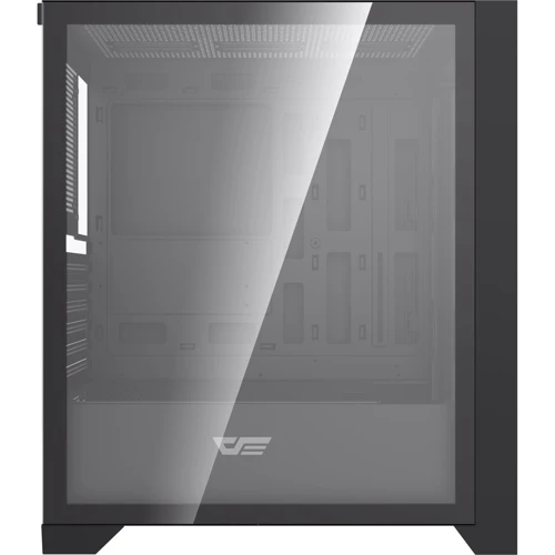 Корпус DarkFlash DRX70 Glass Black: Материал передней панели пластик и закаленное стекло