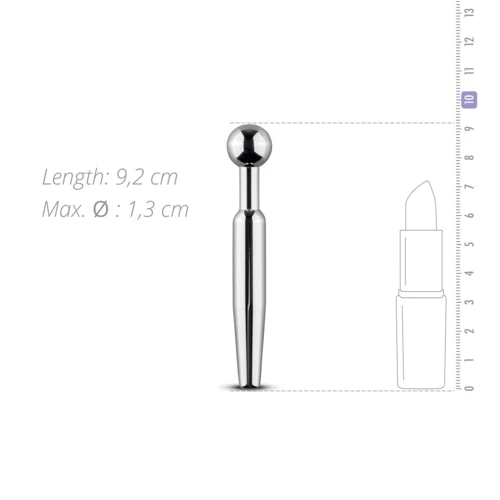 Полый уретральный стимулятор Sinner Gear Unbendable - Hollow Penis Plug (длина 7,5 см, диаметр 12 мм)