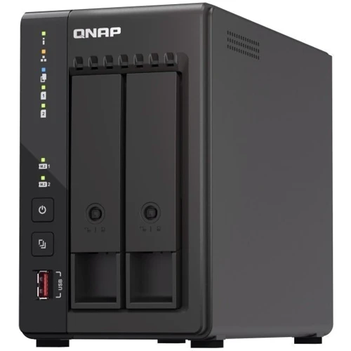 Мережевий накопичувач (NAS) Qnap TS-253E-8G: Слоти для дисків 2 x 2,5" или 3,5" HDD/SSD, 2хM.2 2280 PCIe Gen 3 x2