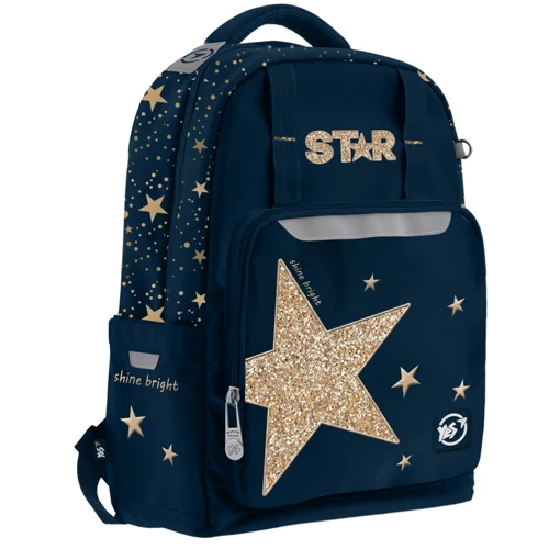 Рюкзак школьный ортопедический YES Т-89 Star, золото (558140)
