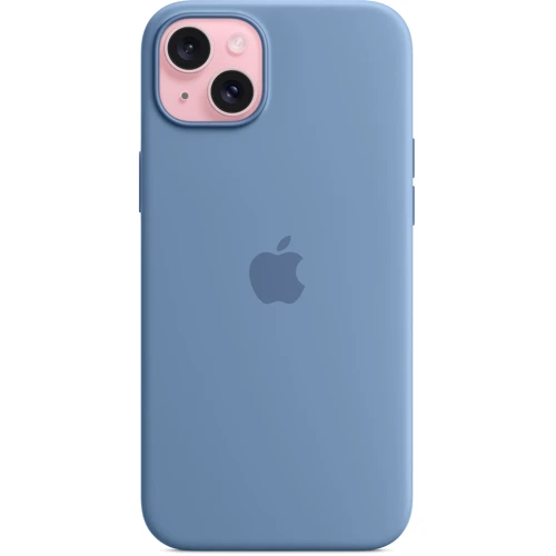 Чехол для iPhone Apple iPhone 15 Plus Silicone Case with MagSafe - Winter Blue (MT193ZM/A): Цвет голубой