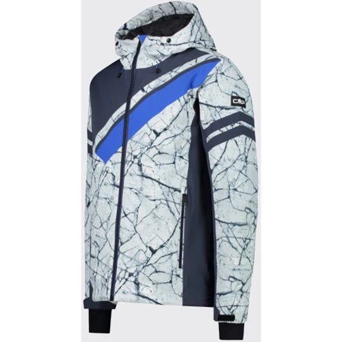 Горнолыжная куртка CMP Man Jacket Fix Hood (31W0097P-10ZH) 52 серая с капюшоном: Вид Горнолыжные куртки
