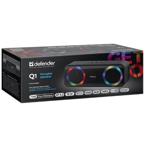 Акустика Defender Q1 Black: Подключение USB / Bluetooth