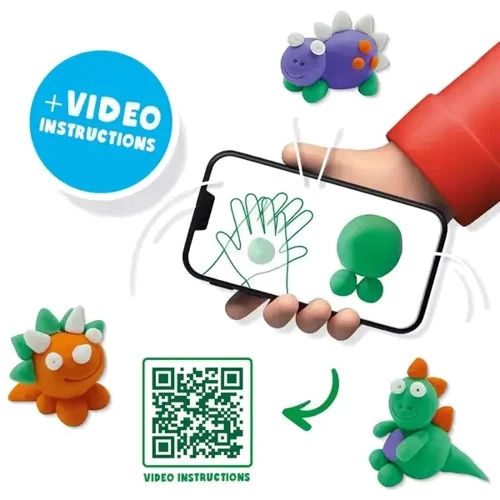 Незасыхающая масса SES Creative Дикие животные для лепки 4 цвета (00812S)