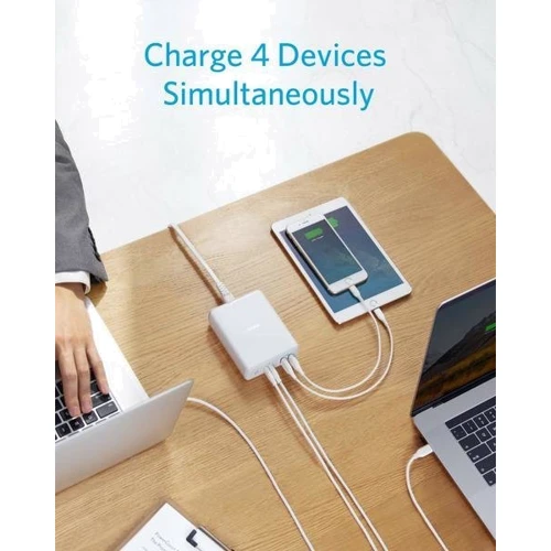 Зарядное устройство ANKER Wall Charger 2xUSB+2xUSB-C PowerPort Atom IV PD 100W White (A2041G21) фото 7