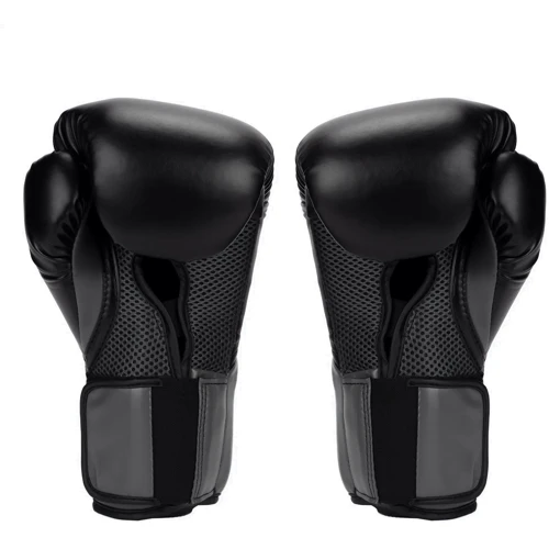Боксерские перчатки Everlast ELITE TRAINING GLOVES черный, серый Уни 16 унций (870270-70-816) фото 1
