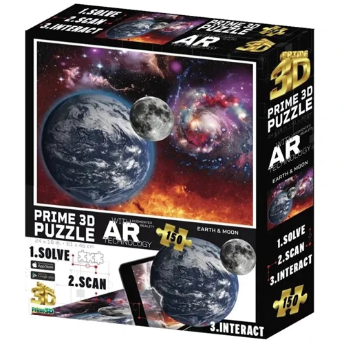 Пазлы PRIME 3D (6шт) планеты 150 дет. дополненная реальность 61-46 см (32504)