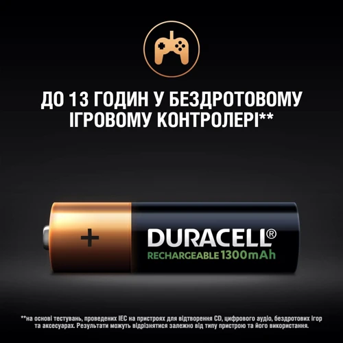 Аккумуляторы Duracell Ni-MH AA HR6 1300mAh 2шт. фото 6