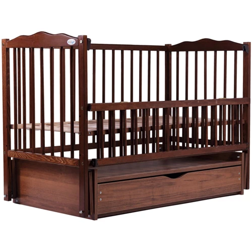 Кровать Babyroom Веселка маятник, ящик, откидной бок DVMYO-3 бук орех (622005)