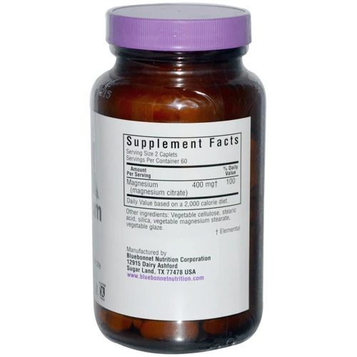 Bluebonnet Nutrition Magnesium Citrate, 120 Caplets (BLB0731): Форма випуску капсули