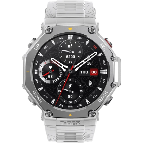 Смарт-часы Amazfit T-Rex 3 Haze Gray: Дисплей 1.5" AMOLED (480x480) / 322 ppi / Gorilla Glass