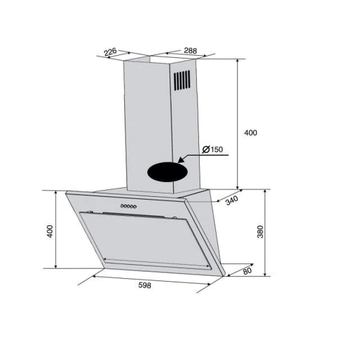 Вытяжка Ventolux FIORE 60 WH (750) PB: Тип воздухоочистителя Отвод