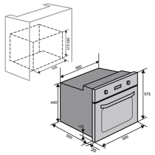 Духова шафа електрична Ventolux BRISTOL 6 MT (WH): Гриль є