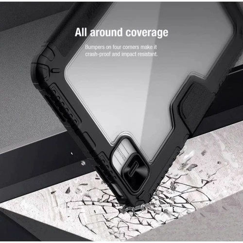 Аксесуар для iPad Nillkin Bumper Pro Black for iPad 10.9 (2022 / 2024) / iPad 11 2025: Особливості Складається в підставку, Надійний захист від подряпин і забруднень, має протиударну оболонку, захист спереду, ззаду та в кутах, закривається на магнітний клапан, режим автопробудження/сну