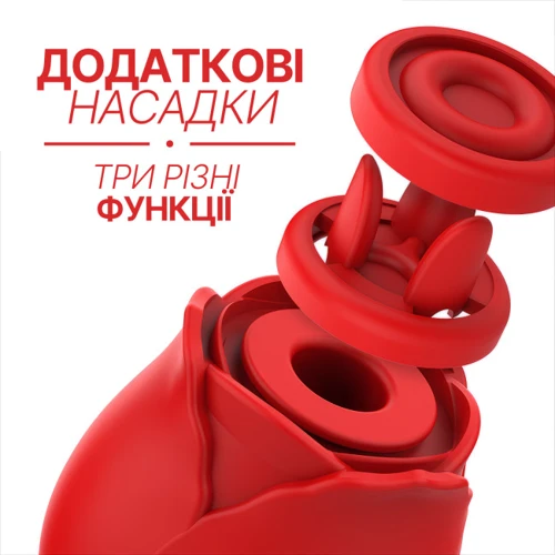 Вакуумний стимулятор клитора Mia Rose Luxury edition 3 в 1 с дополнительными насадками