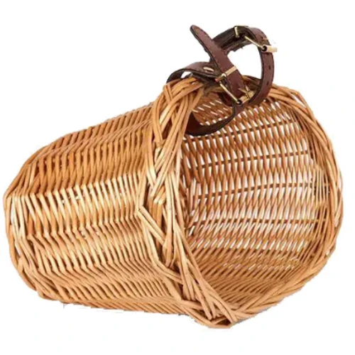 Велосипедний плетений кошик Trybike для беговела зі шкіряними ременями (TBS-200-BSK)