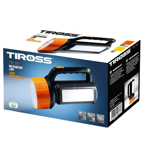 Фонарь туристический Tiross TS1981 3000 mAh: Тип Ручной
