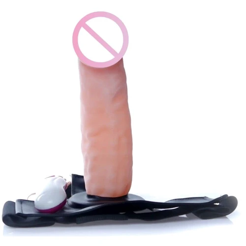 Фаллопротез с вибростимуляцией BOSS - Vibrating Hollow Strap-on Cyber Skin, BS6700069
