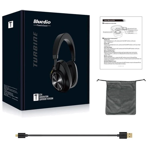 Наушники Bluedio T6S Black: Чувствительность (дБ) 115
