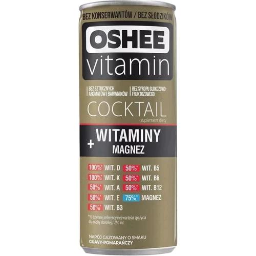 Напій безалкогольний газований Oshee Vitamin Cocktail Vitamins + Magnesium 0.25 л (5908260255817)