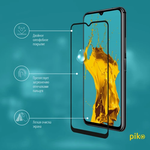 Аксессуар для смартфона Piko Tempered Glass Full Glue Black for Vivo Y20: Материал стекло