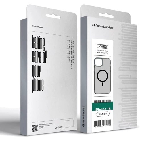 Чехол для iPhone ArmorStandart Y23 MagSafe Transparent Black for iPhone 15 (ARM68566): Тип чехла накладка на заднюю часть