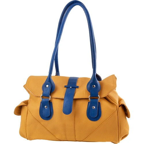 Женская сумка саквояж Laskara желтая (LK-10250-yellow): Пол Женский