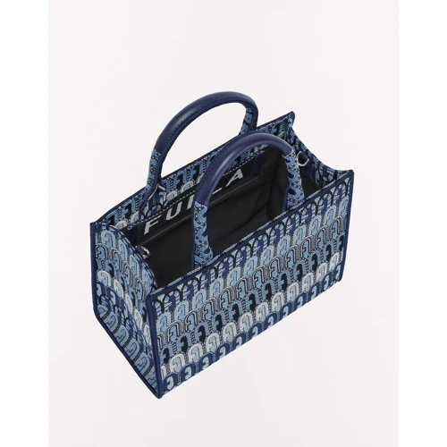 Сумка жіноча Furla Opportunity L синя (WB00299AX0777TDE00): Фактура Тканая, Матовая