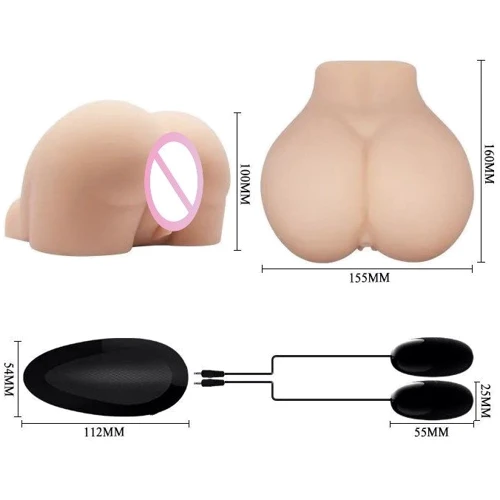 Мастурбатор с вибрацией LYBAILE Crazy Bull Masturbator Vagina and Ass Vibrating Flesh
