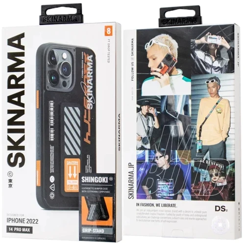 Чехол для iPhone SkinArma Shingoki with Grips-Tand Black/Orange for iPhone 14 Pro Max фото 7