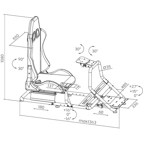 Ігрове крісло Кокпіт GamePro (RS100)
