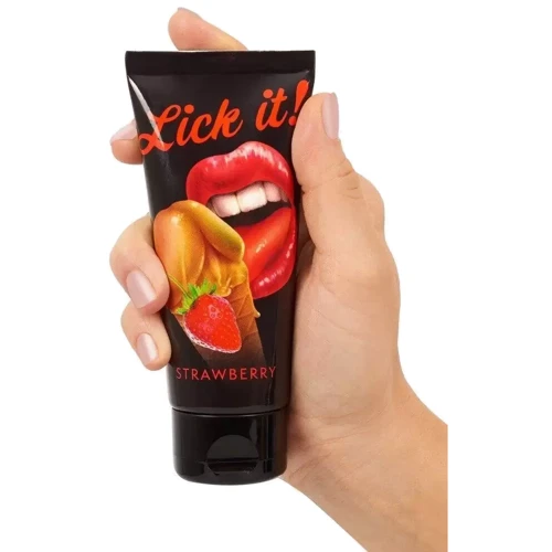 Лубрикант оральный Lick-it Strawberry, 100 мл