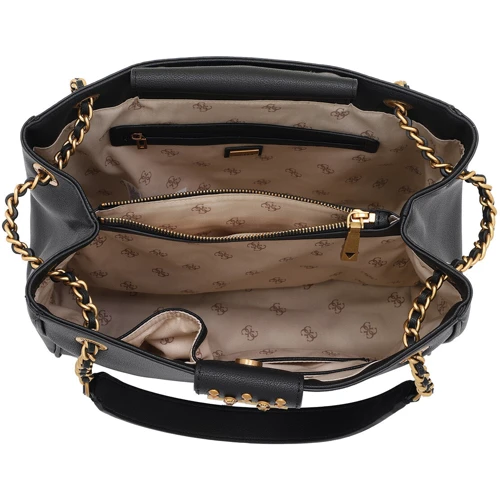 Женская сумка тоут Guess Bling Girlfriend Tote черная (HWVB7984230-BLA): Фактура Матовая, Зернистая