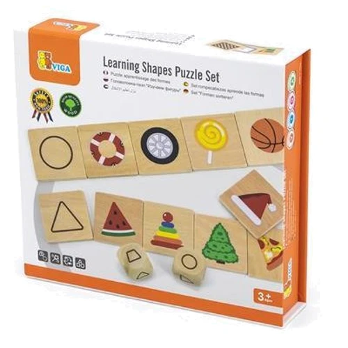 Дерев'яний пазл-гра Viga Toys Вивчаємо форми (44506): Тип пазл