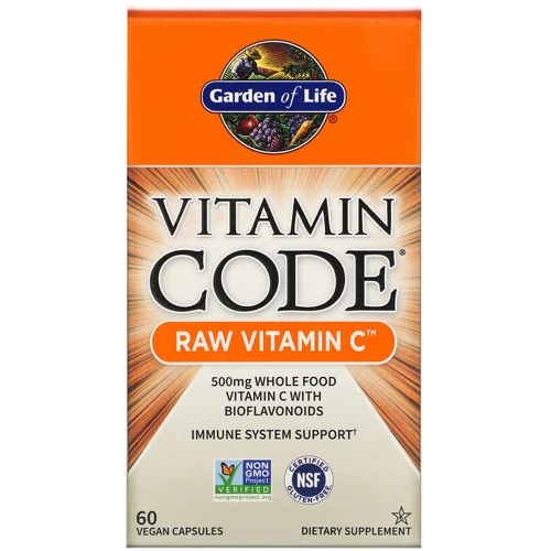 Garden of Life Vitamin Code, RAW Vitamin C, 60 Vegan Capsules (GOL-11381)