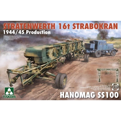 Подвесной кран Takom 16 тонн Strabokran 1944-1945рр. производства и тягач Hanomag ss100