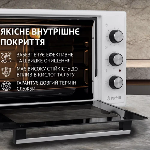 Електрична духовка настільна PERFELLI CLASSIC 37 WHITE фото 5