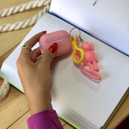 Чохол для навушників TPU Case Cute Charm Kaws Pink for Apple AirPods Pro: Тип чохол