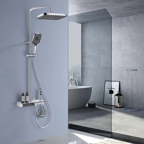 Душевая система Lefton Thermostatic Shower System with 5 Water Modes and Temperature Display Screen-SST2206 Chrome: Тип Душевая система