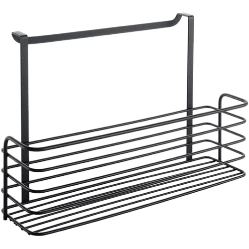 Полка подвесная односекционная Metaltex 34x12x22 см черная покрытие Touch-Therm Galileo Lava (352608)