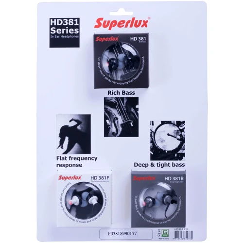 Наушники Superlux HD381 SET (381+B+F): Сопротивление наушников (Ом) 16