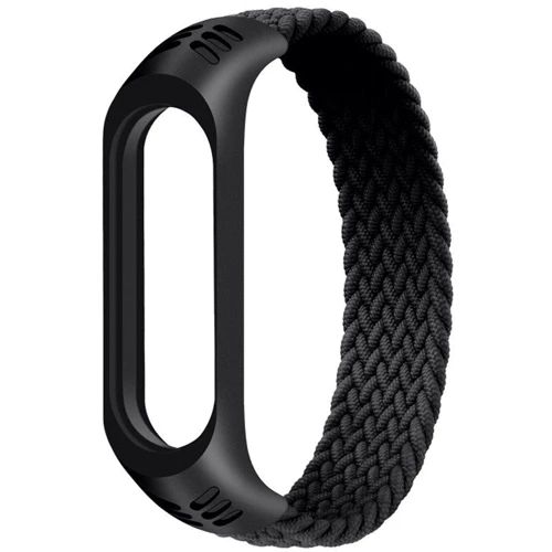 Ремінець Fashion Braided Solo Loop (M) Black for Xiaomi Mi Smart Band 3/4/5/6: Тип ремінець