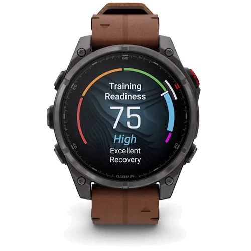 Смарт-часы Garmin Fenix 8 Pro AMOLED 47mm Sapphire Carbon Grey DLC Titanium with Chestnut Leather Band (010-03198-40)
