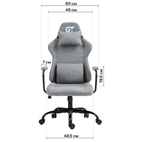 Кресло игровое GT Racer X-2322 Fabric Gray фото 7