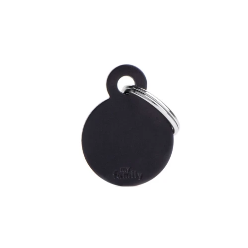Адресник My Family Basic Aluminum Кружок маленький черный (8055960254255)