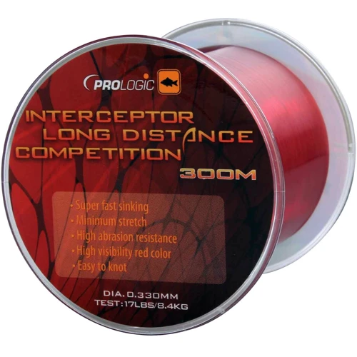 Леска Prologic Interceptor Competition Long Distance 300m 17lbs 8.4kg 0.33 Red (1846.03.63)