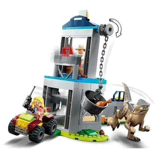 Конструктор LEGO Jurassic Park Втеча велоцираптора (76957): Рекомендований вік 4+