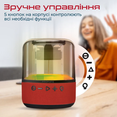 Акустика Promate Glitz-L Red (glitz-l.red): Звуковая система 1.0