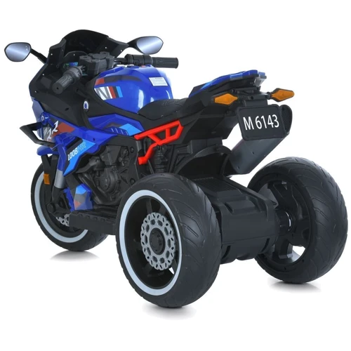 Дитячий триколісний електромотоцикл Bambi 50W синій (M 6143EL-4)