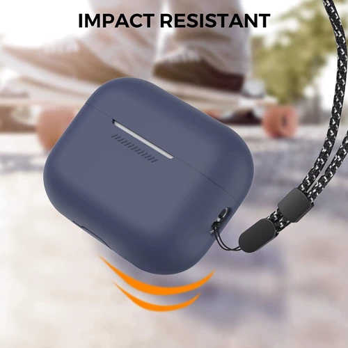 Чехол для наушников AhaStyle Silicone Case with strap Midnight Blue (X003E41MYN) for Apple AirPods Pro 2 фото 4